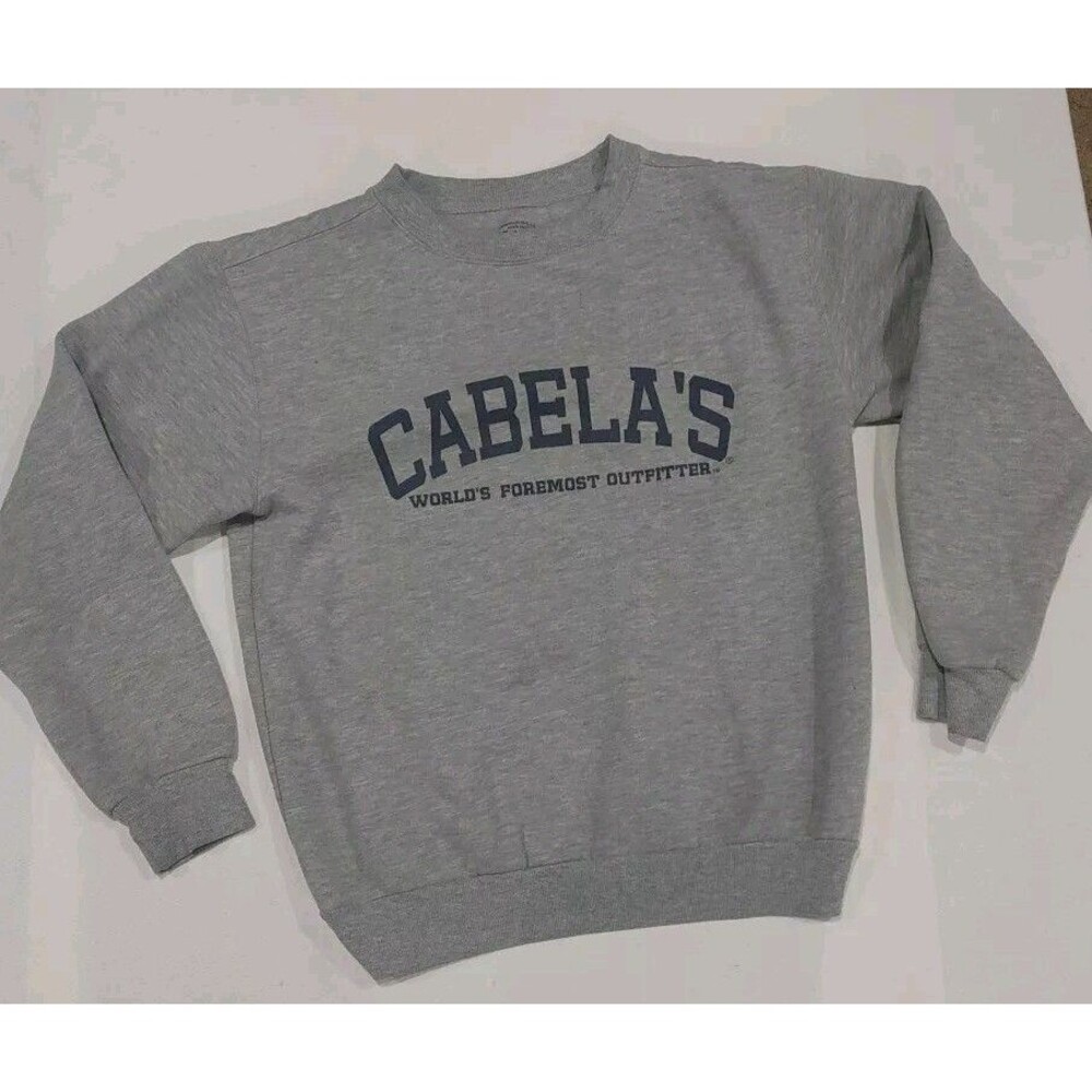 Cabela's Gray Crewneck Sweatshirt Adult Size Medium